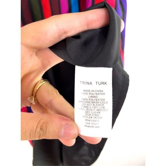 Trina Turk Logan Striped Shift Dress Size 2 Retro Multicolored - Picture 7 of 12